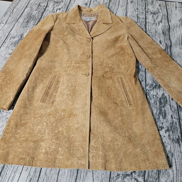 Wilson's Leather Maxima Women's Suede Caramel jacket Size L - Picture 7 of 15